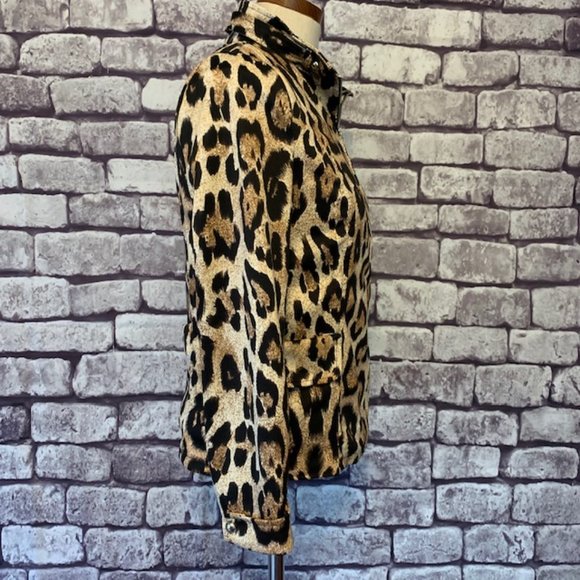Lisa International Animal Print Jacket Size PS - Picture 6 of 11